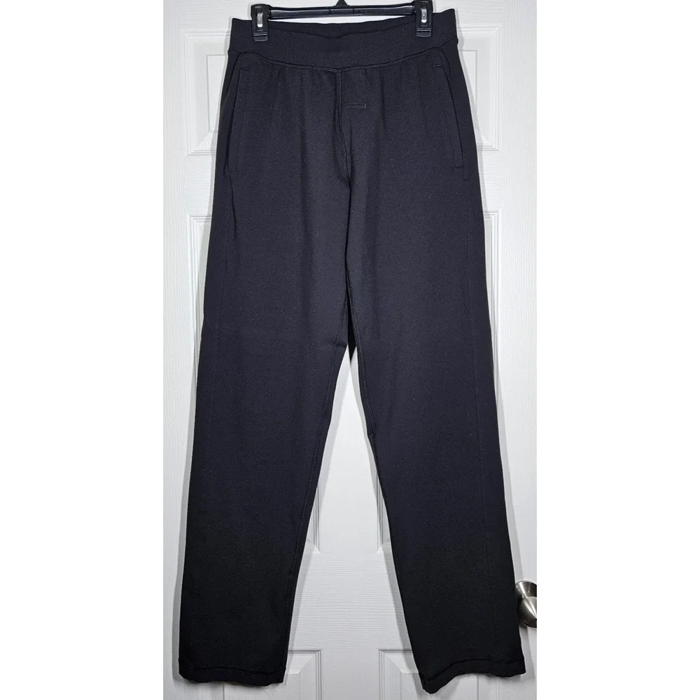 Lululemon Kung Fu Pants Men's M Black Pockets Pull On Stretch 35" Inseam Active - Picture 1 of 11